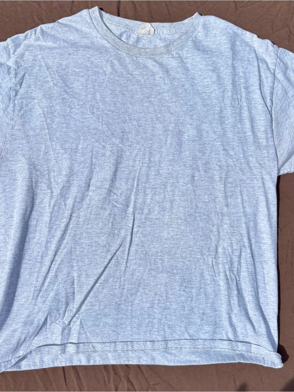 Light Heather Gray Basic Crewneck Tee